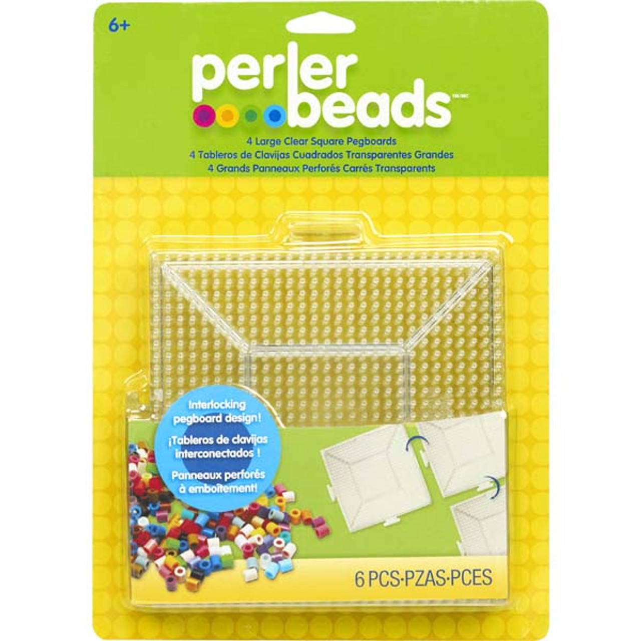 Large Clear Square Pegboards - 4 Ct