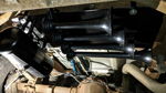 Undercarriage four black Conductor's Special train horns vertical air tank mounting plate suspension axle Pat's 2003 Savana 127H gallery photo 2
