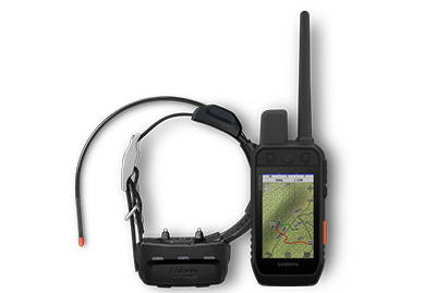 A Garmin Alpha 200i handheld GPS and dog tracking collar
