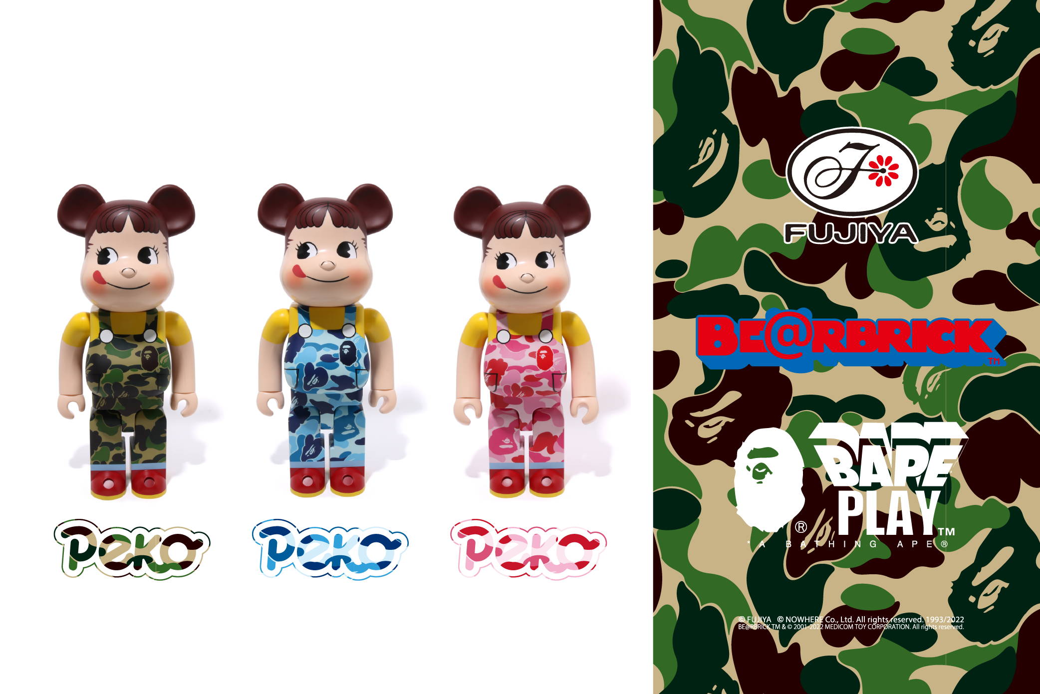 BE@RBRICK BAPE(R) × ペコちゃん & ポコちゃん 1000%