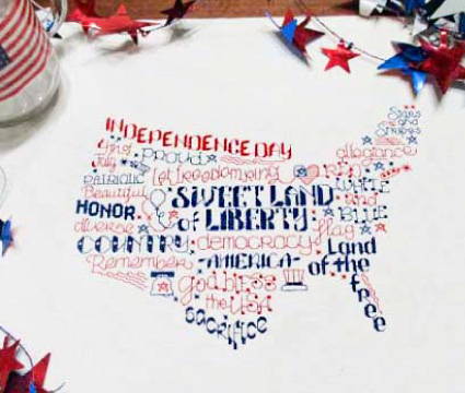 USA Patriotic Word Play Design