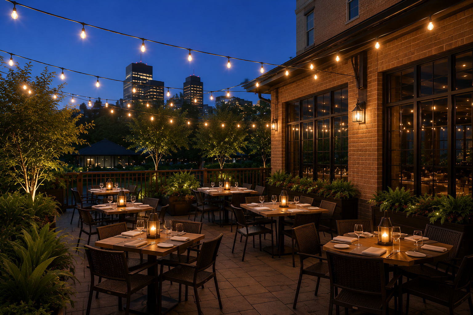 Restaurants & Outdoor Dining String Lights