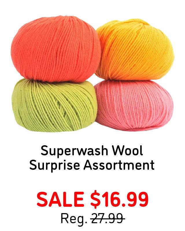 Superwash Wool Surprise Assortment - Sale $16.99. (shown in image).