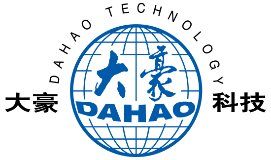 Logo of Dahao with a globe design.
