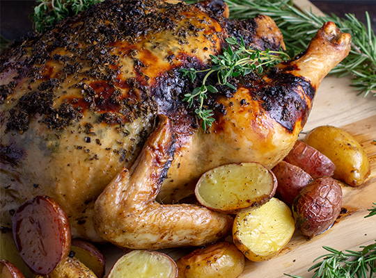 Roasted Chicken with Potatoes and Onions