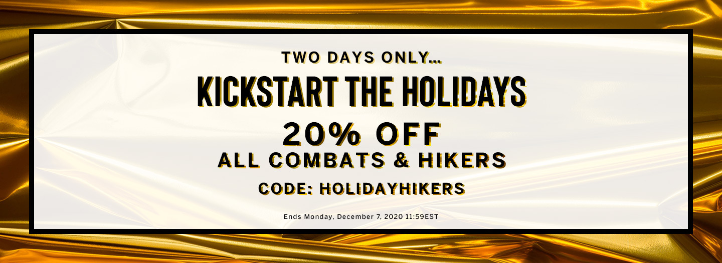 20% Off All Combats & Hikers