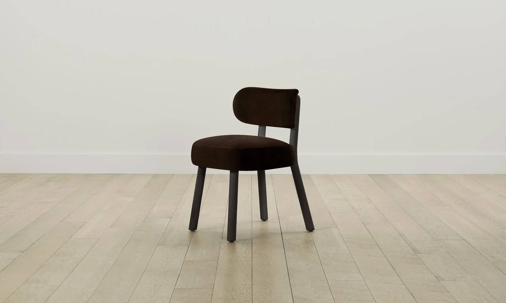 The Jane Dining Chair in Chocolate Mohair