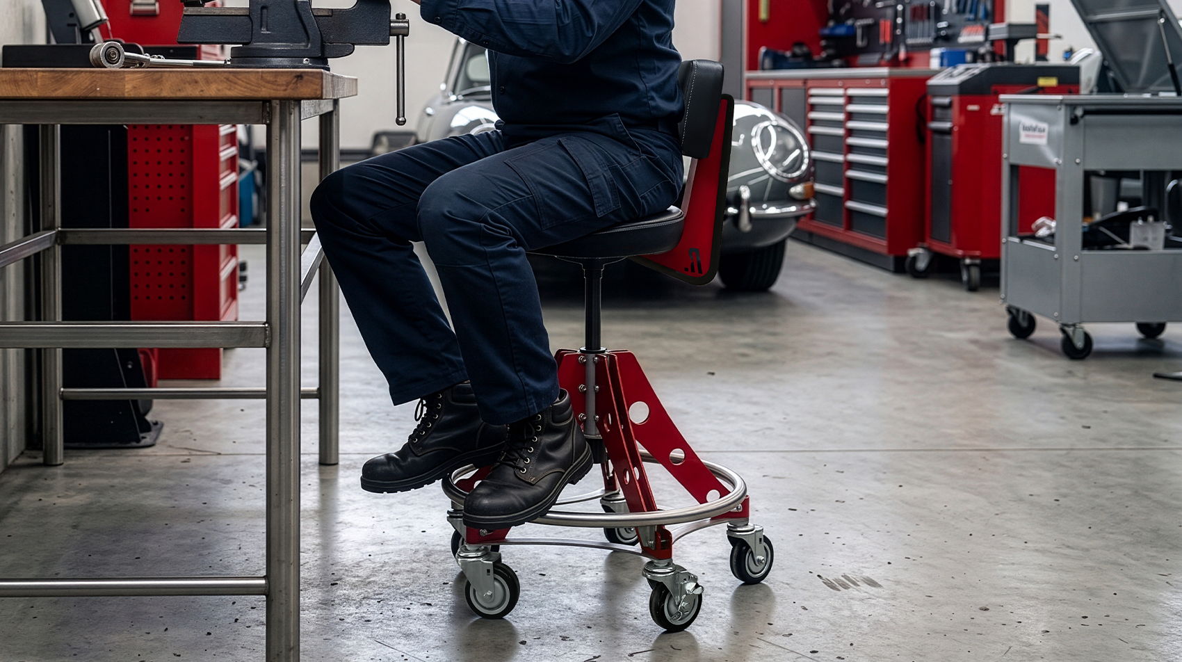 RYFA HI GT ROLLING SHOP STOOL