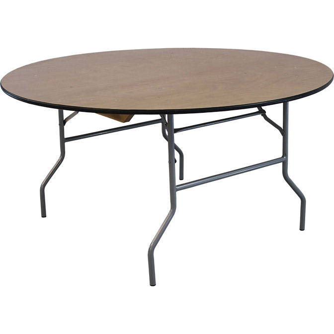60in round wood table