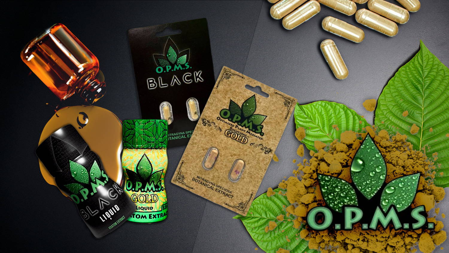 OPMS Gold and Black 2ct. Capsules and Shot Banner