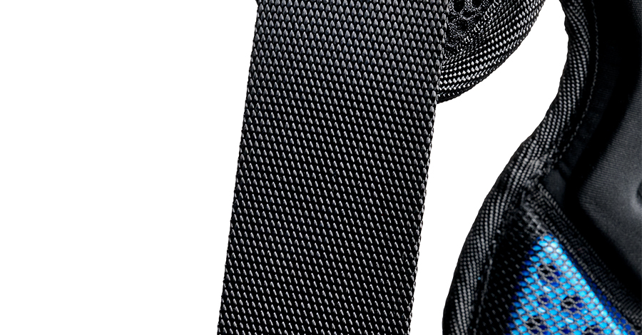  Polyester&rsquo;s strength and low stretch make it useful for load-bearing harness straps, while the weave influences flexibility.
