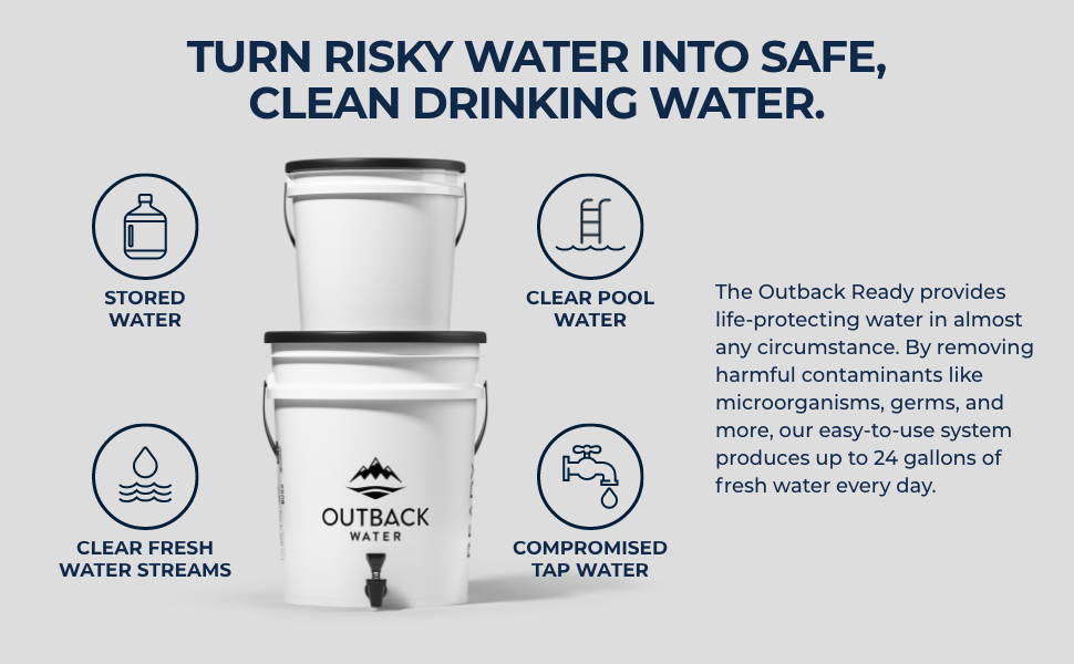 Turn risky water into safe water with the outback water filter