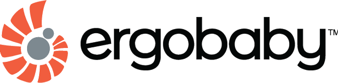 Ergobaby logo featuring a stylized flower and bold text.