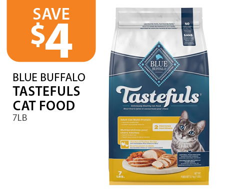 $4 off BLUE Buffalo Tastefuls Cat Food 7lb