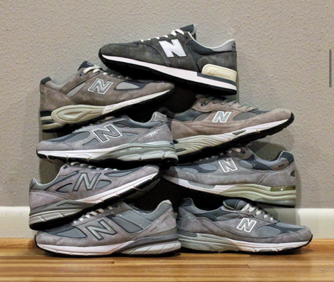 different styles of gray new balances