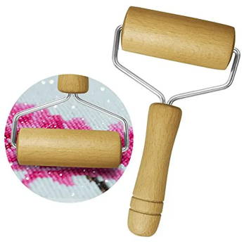 Stick Sticking Baking Accessories Wooden Roller Rolling Pin Diamonds Painting 