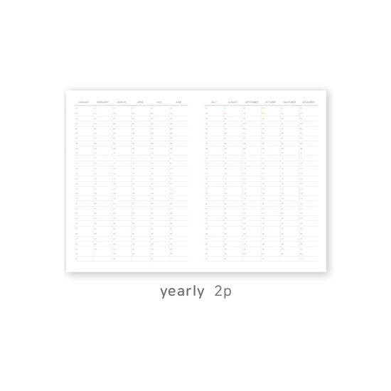 Yearly plan - O-CHECK 2020 Spring come A4 dated monthly planner