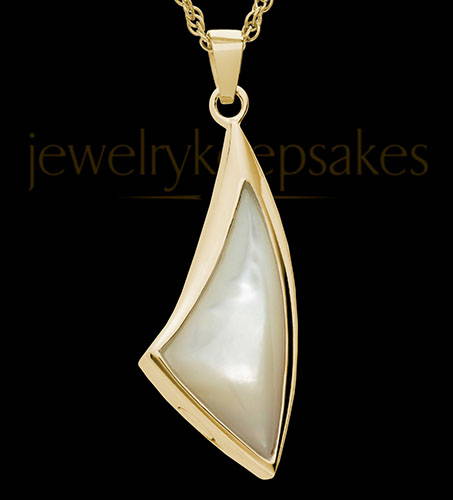 14K Gold Sail Away Cremation Jewelry
