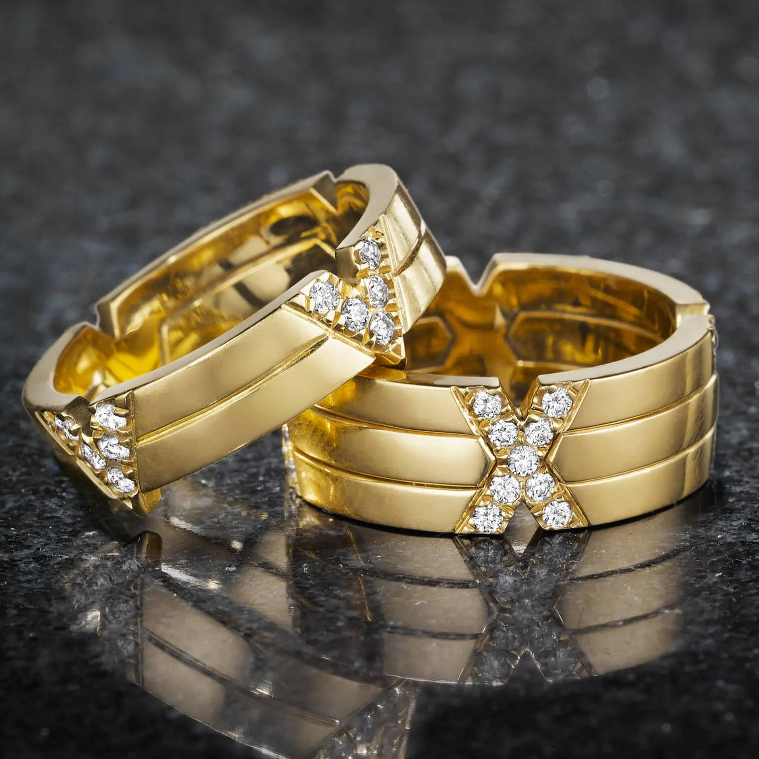time-diamond-and-gold-anniversary-rings