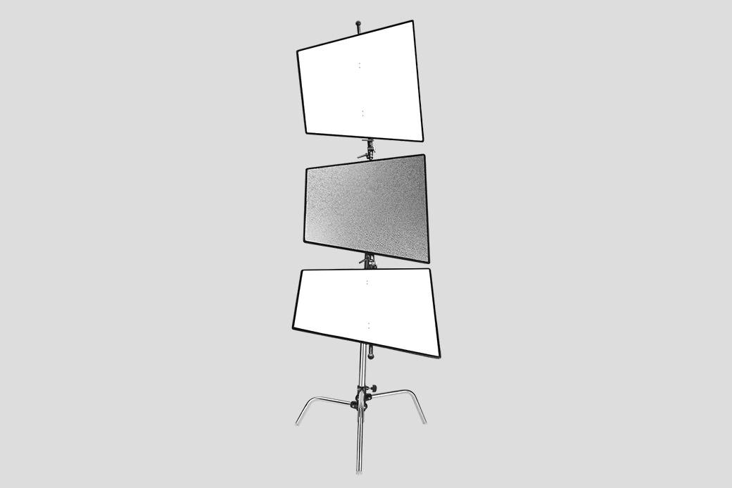 Proaim Cube Trio-Reflector w Reversible Silver/White Reflector Panels | For Portrait, Fashion, Beauty Photography