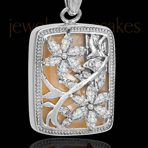 Sterling Spring Clear Garden Memorial Charm