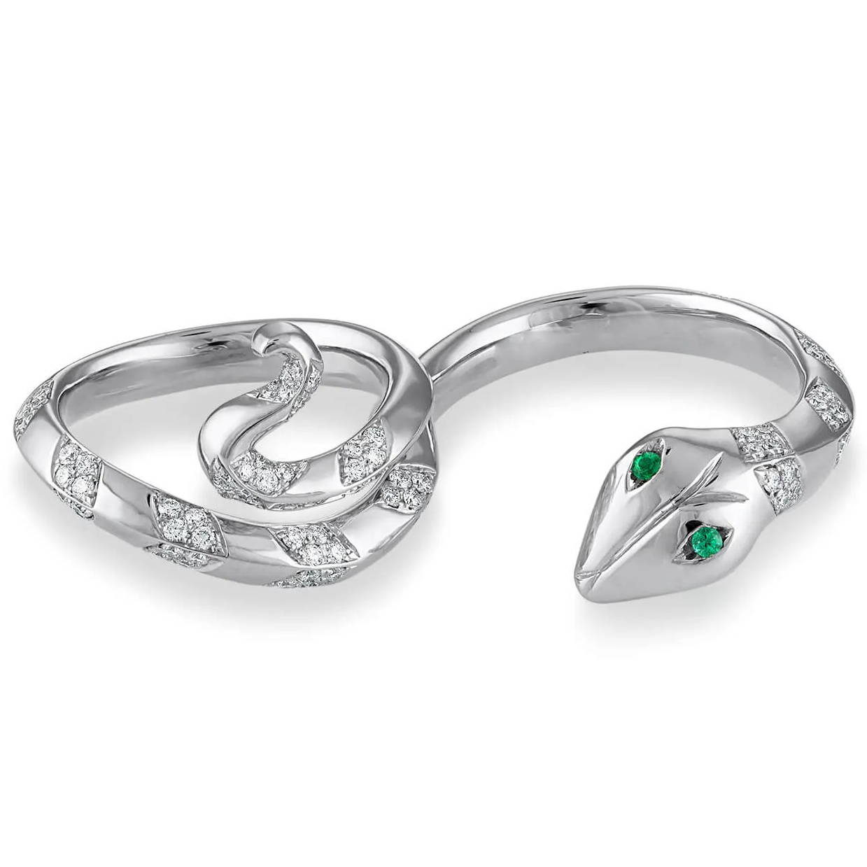 custom diamond snake ring set