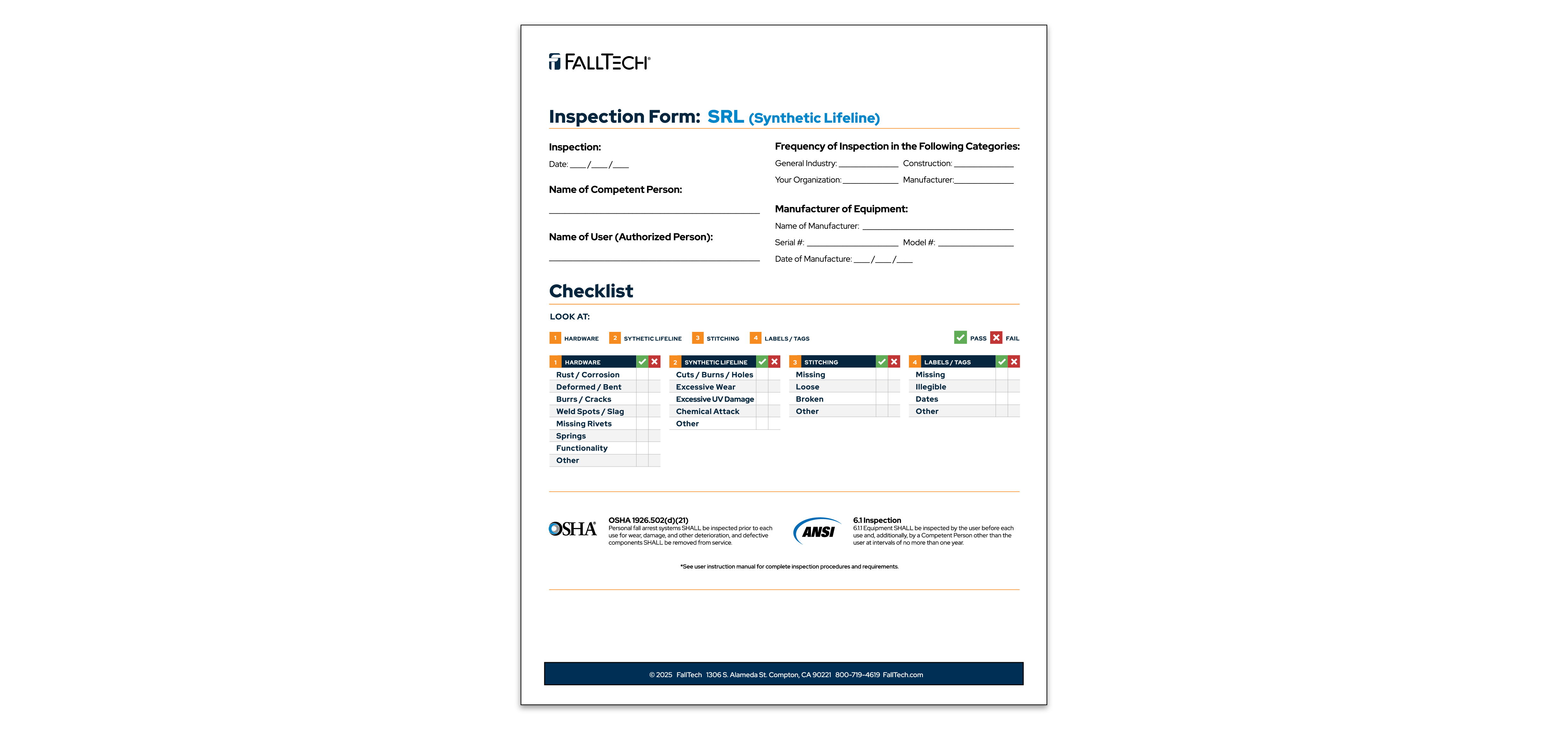 Fall Protection Inspection Before Use | FallTech®