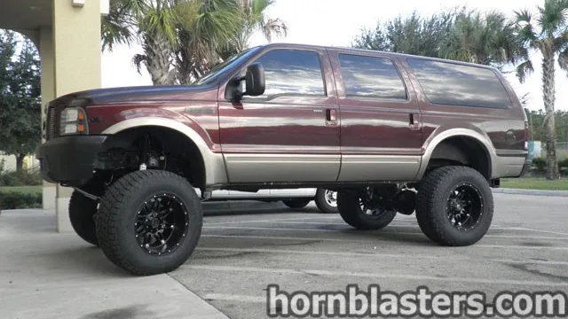 Wicked Customs's 2000 Ford Excursion Train Horn Install