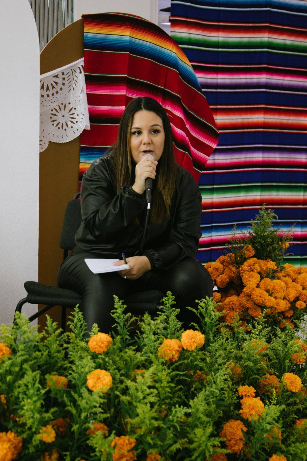 hispanic heritage month x new balance guest speaker answering questions