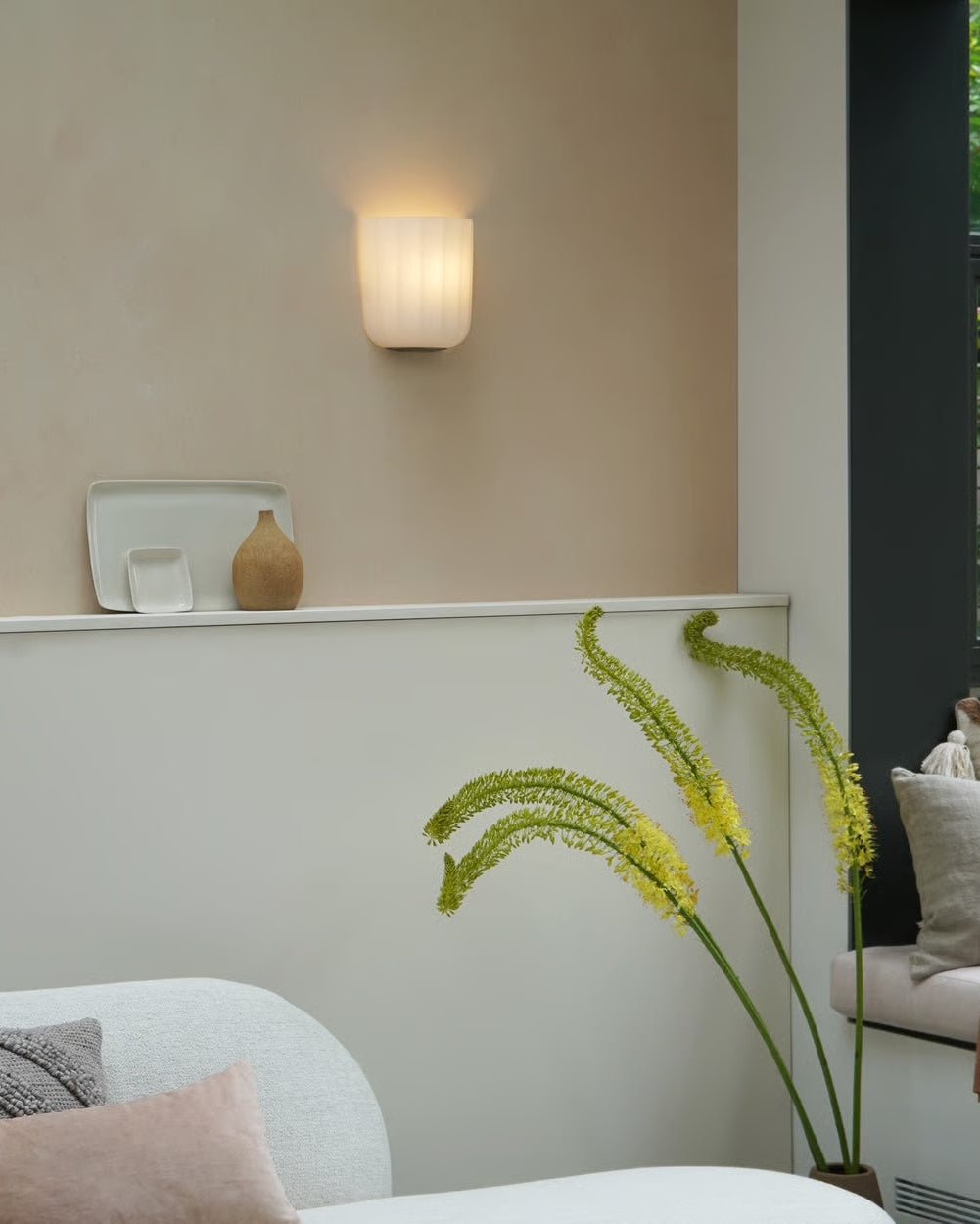 Pleated Glass Wall Sconce-Lighting Collective