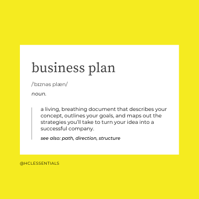 informal business plan