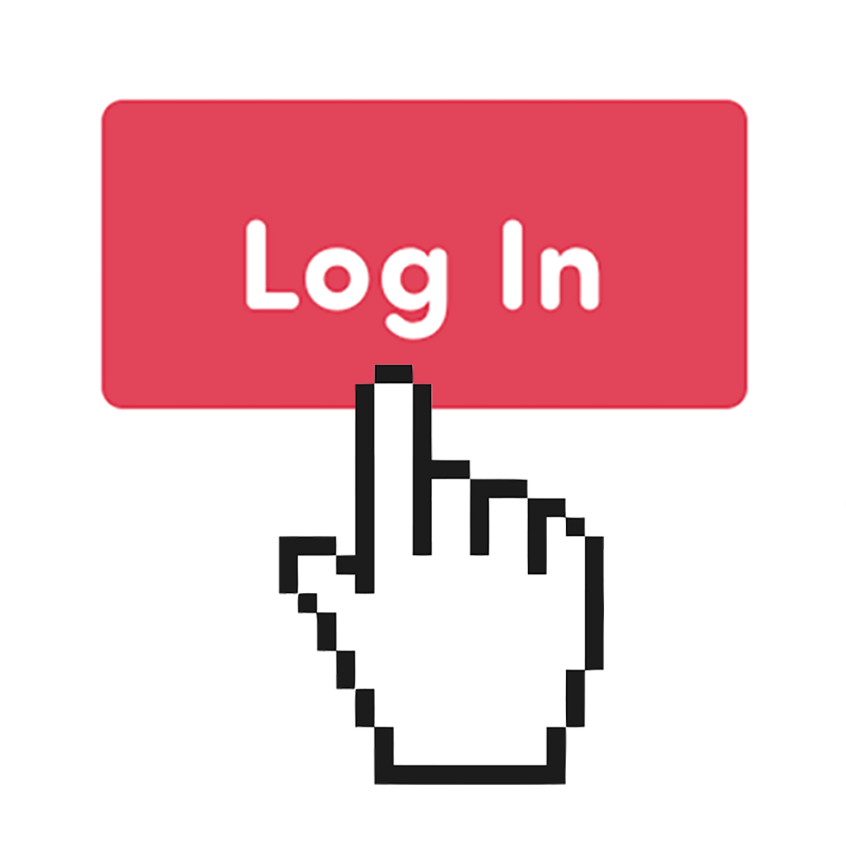 Picture of cursor over Log In button