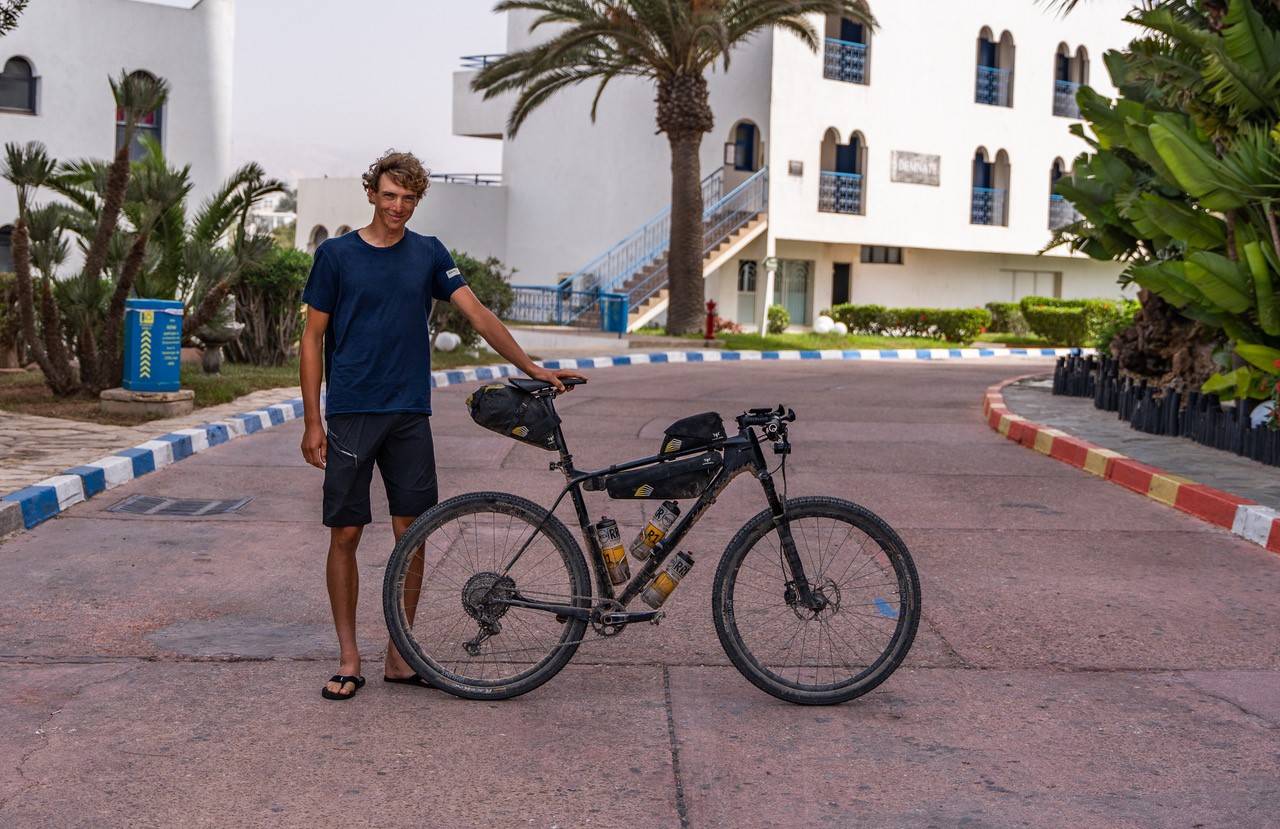 Marin posing with his mountain bike