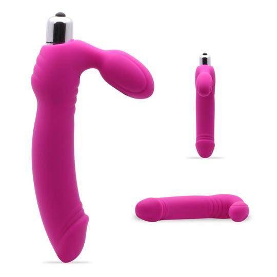 Strapless strap-on vibrator