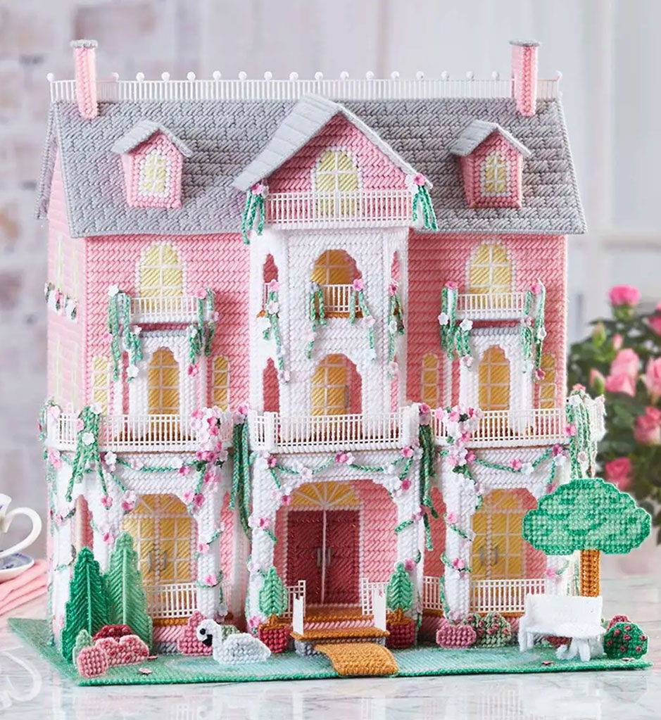 Painted Lady Grand House, plastic canvas design