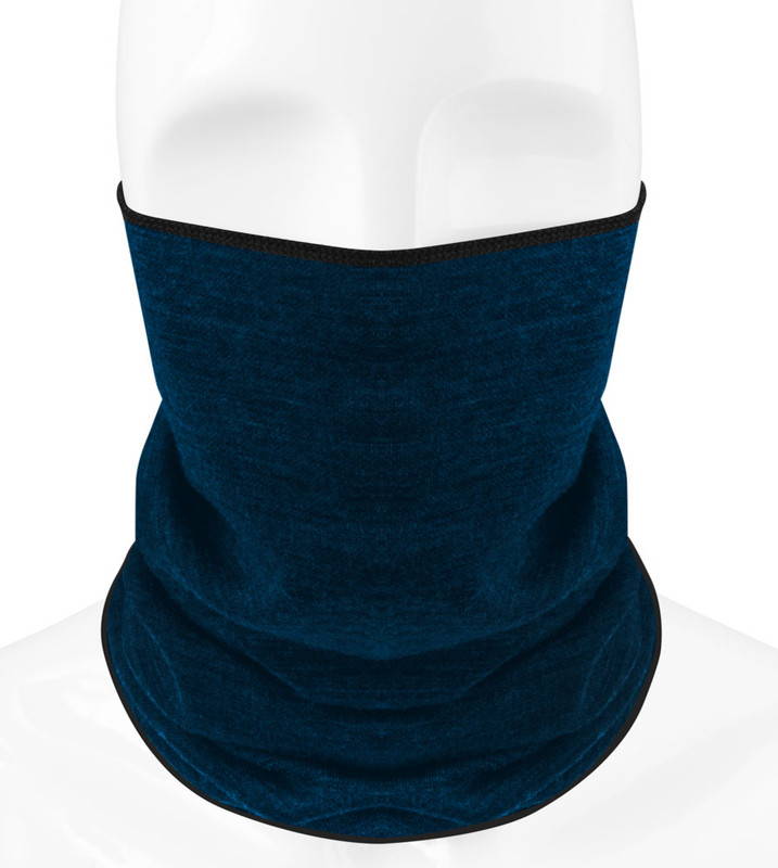 merino wool neck multi tube in blue