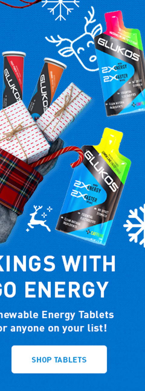 Fill Stockings with on-the-go energy. Energy Liquid Gels & Chewable Energy Tablets are the perfect gift for anyone on your list! Shop Tablets