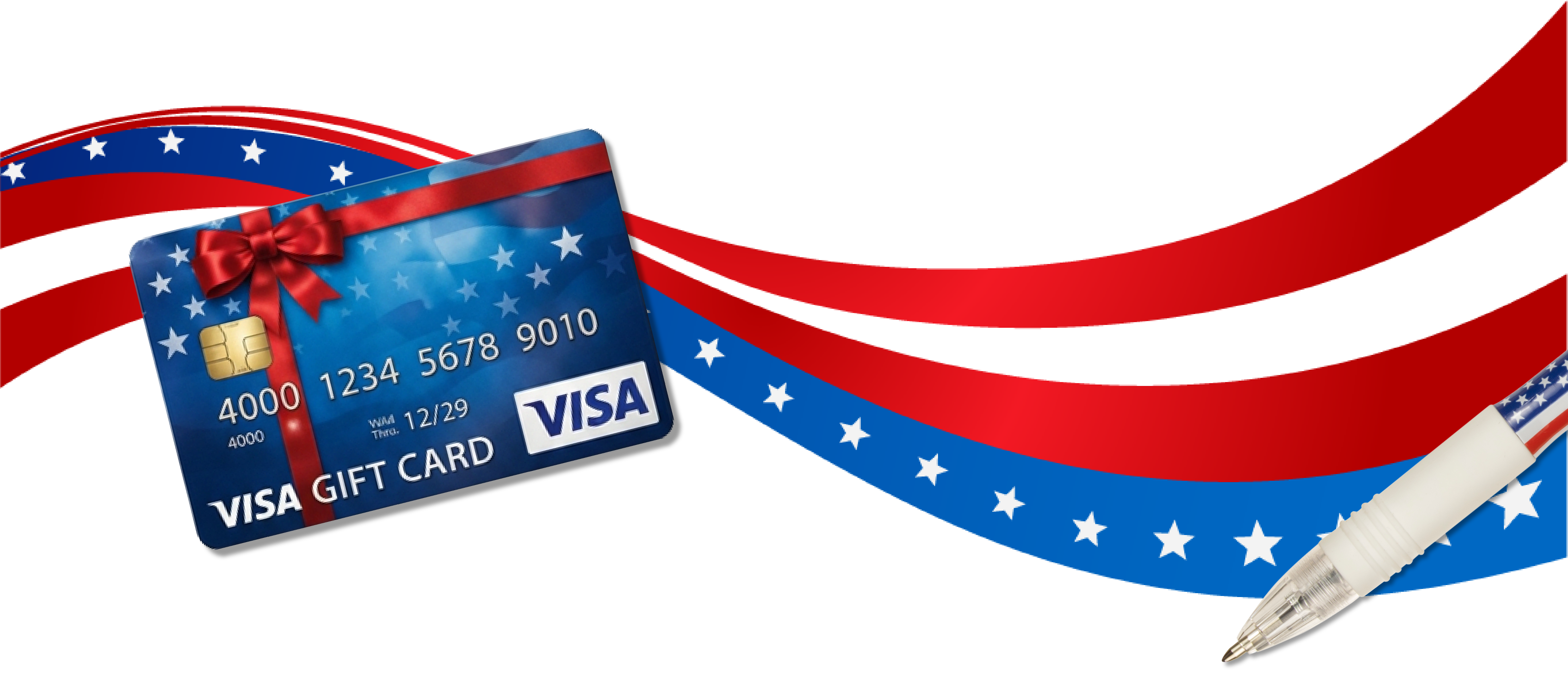 Visa giftcard price stock image