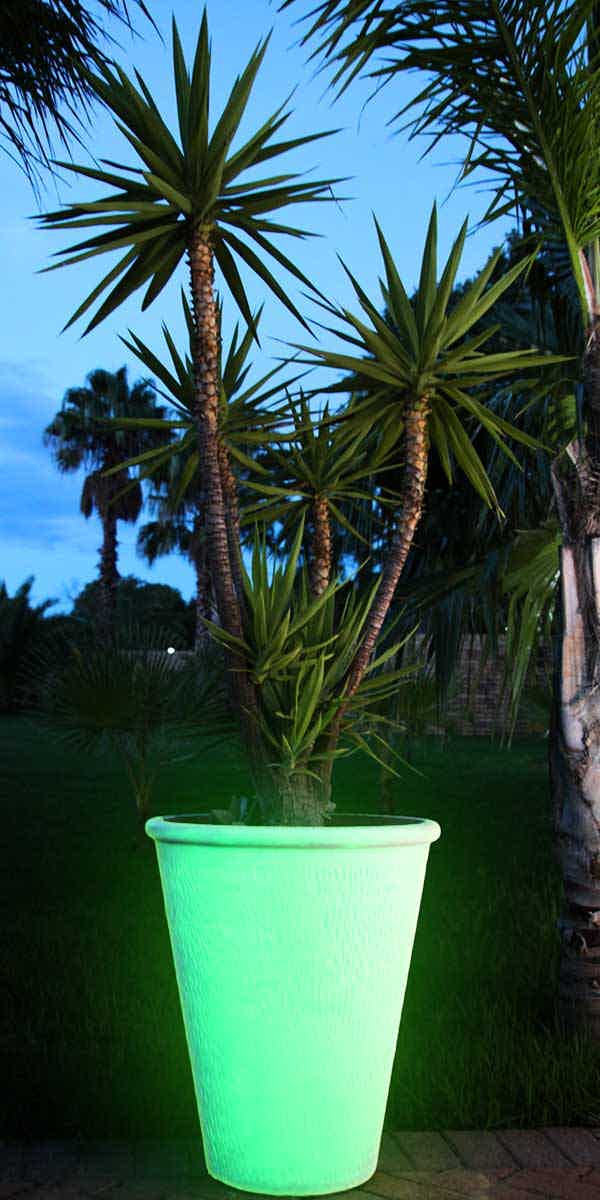 Glow in the dark flower pot