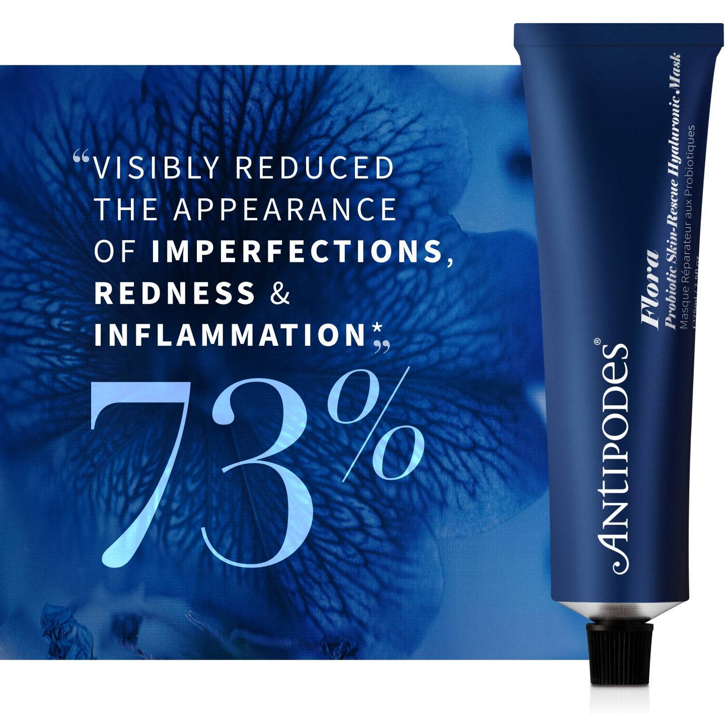 73% “visibly reduced the appearance of imperfections, redness & inflammation”*.
