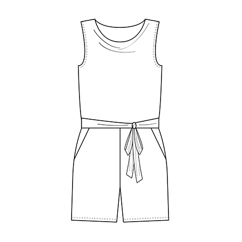 Rendering of a romper for Miik design contest