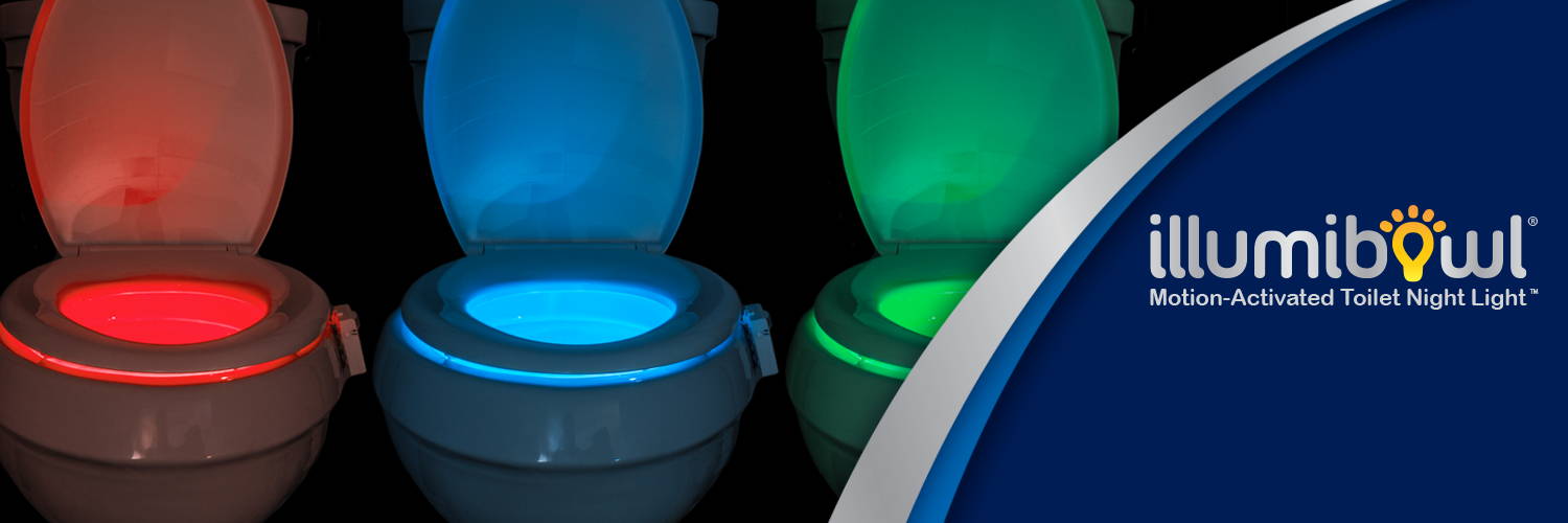 IllumiBowl Toilet Projector Night Light Motion Activated Image Projector Light Fluxmeta Ltd 