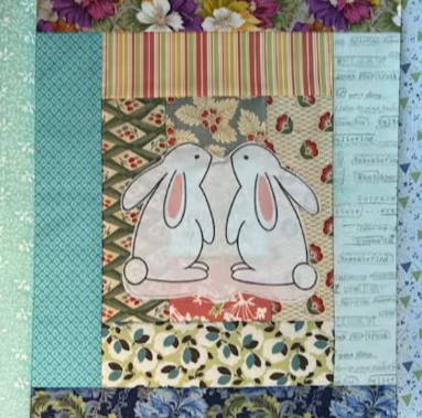 Quilt-As-You-Go Easter Bunnies Block
