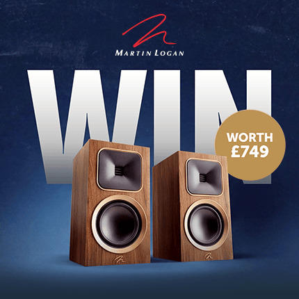Two speakers with a promotional message to win worth £749.
