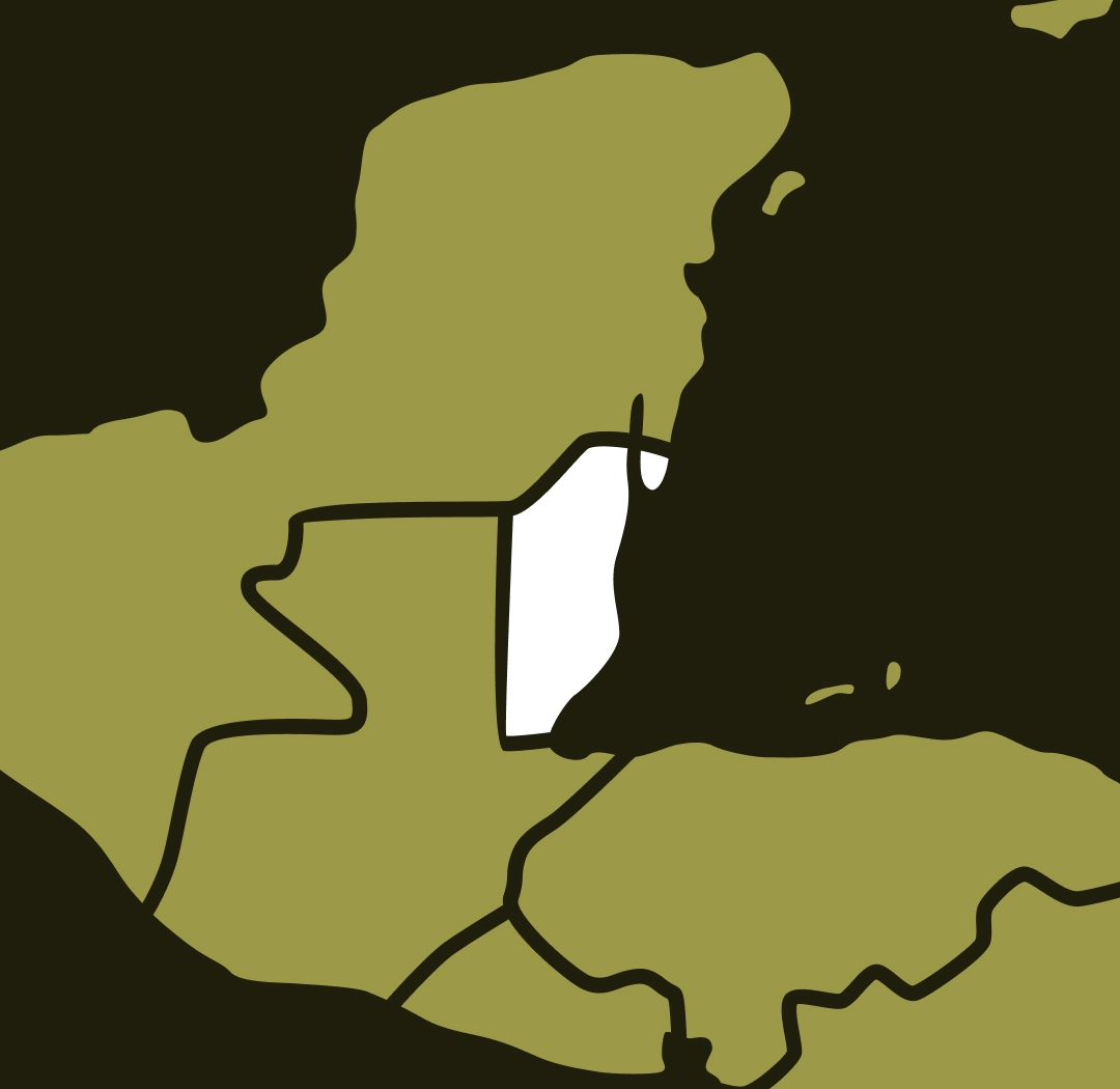 Map highlighting a region in Central America.
