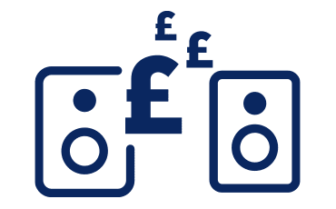 Commercial audio icon