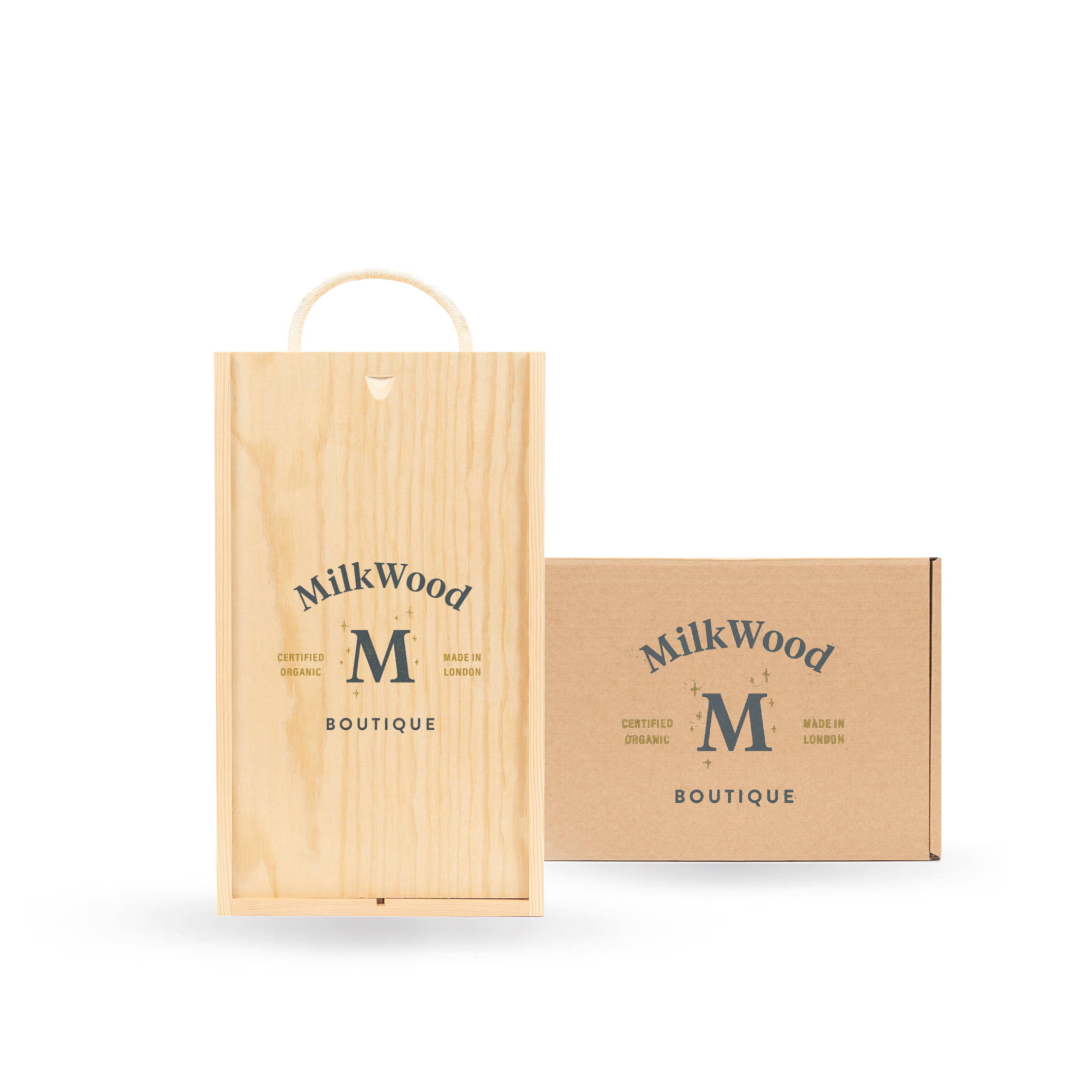 Personalised Wooden Bottle Box and Hamper Box