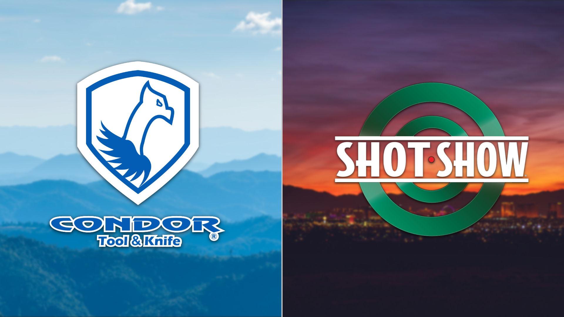 Condor Tactical and SHOT Show logos on a scenic background.