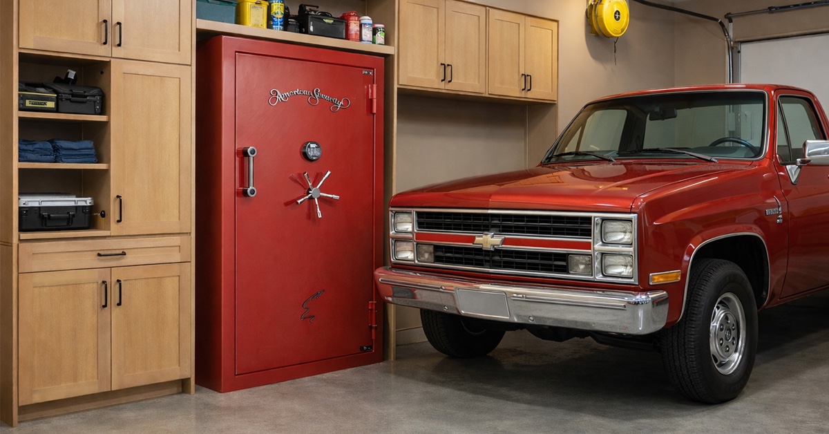 Red BFX in a garage