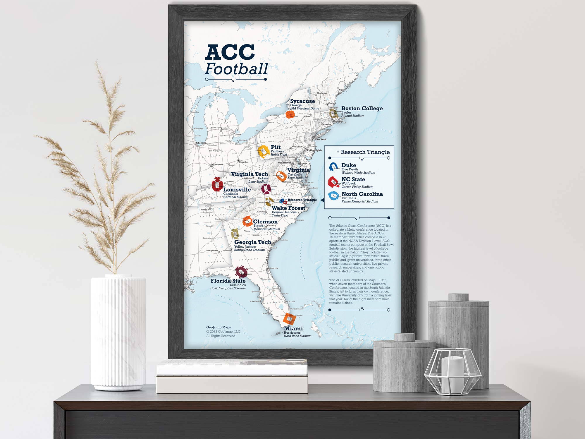 college football ACC map
